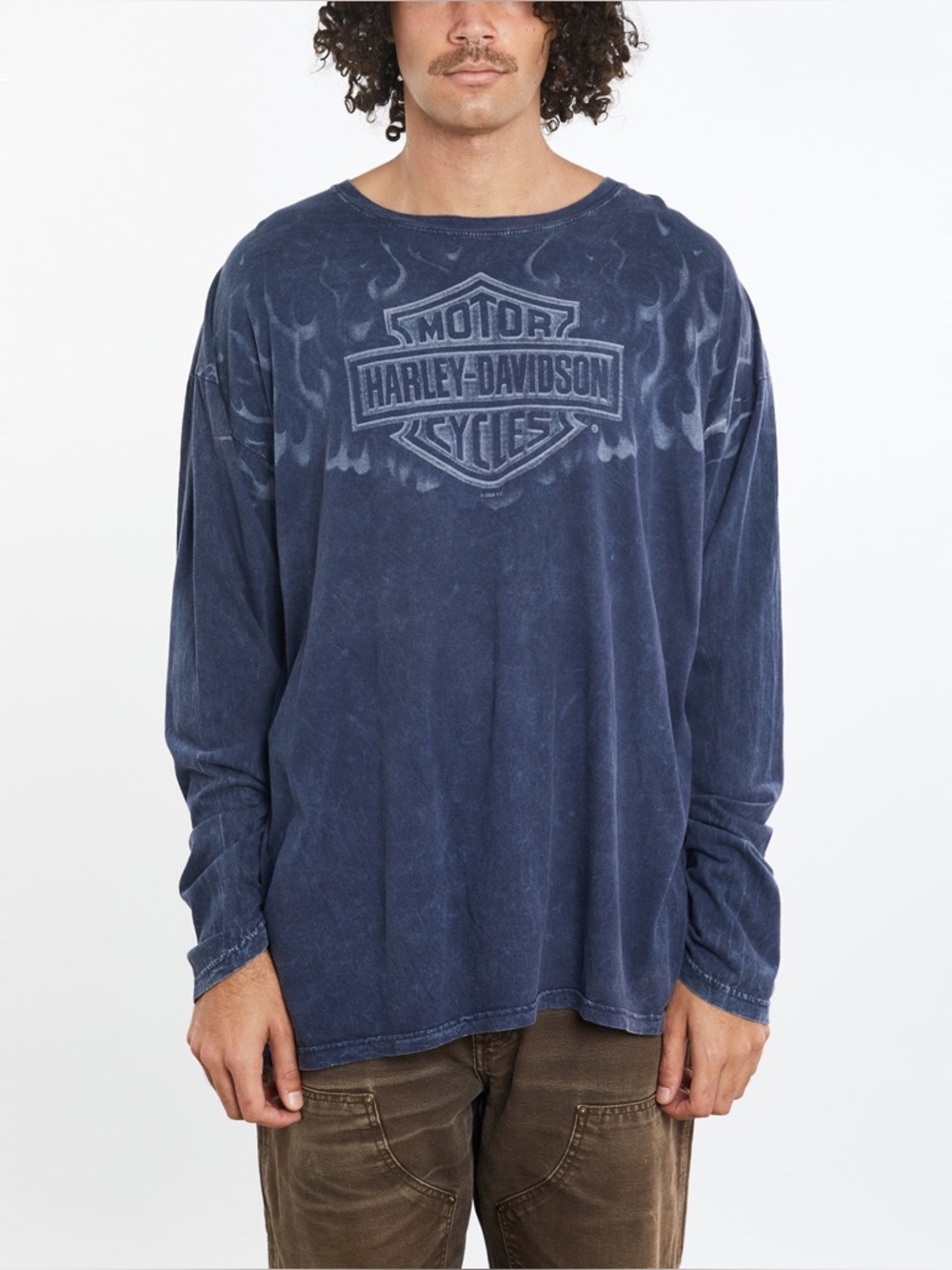 Harley Davidson Vintage Acid Wash Flame Shirt